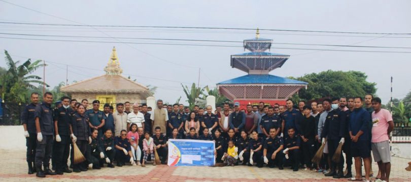 फूलपाती भित्राउनको लागि रक्तमाला मन्दिर सरसफाई