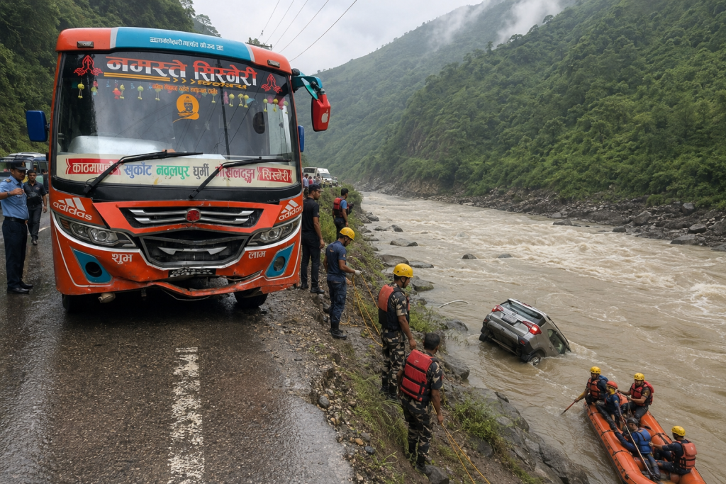सुनकोशीमा कार खसेको ९ दिन बित्यो, तीनजना अझै बेपत्ता