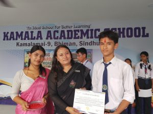 कमला एकेडेमिक स्कुलमा हस्तलेखन तालिम, २६ विद्यार्थी पुरस्कृत