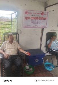सिद्धबाबा उपशाखाको रक्तदान कार्यक्रममा २६ जनाले गरे रक्तदान